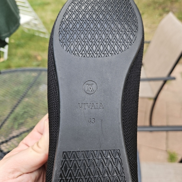 Vivaia black knit pointed toe ballet flats Aria 5 EU 43 US 11 - Picture 8 of 8